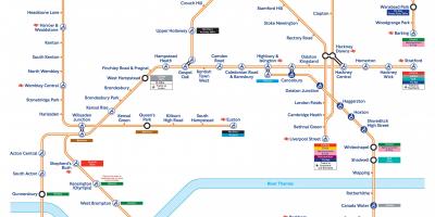 Overgroundロンドンの地図