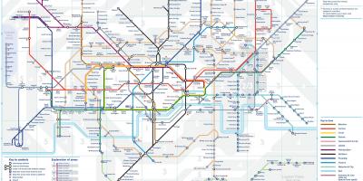 ロンドン地下鉄管の地図