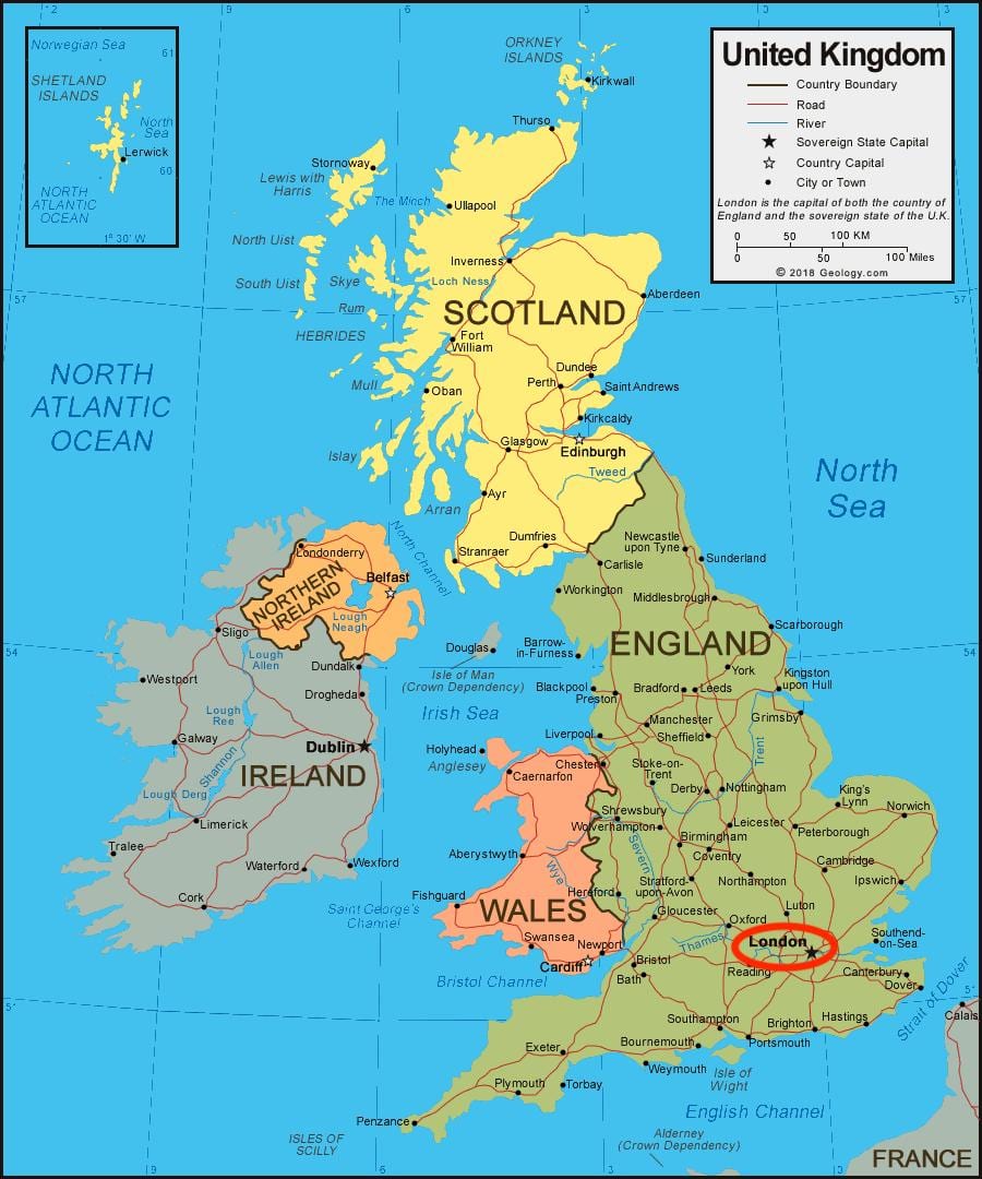 ロンドンの地図
