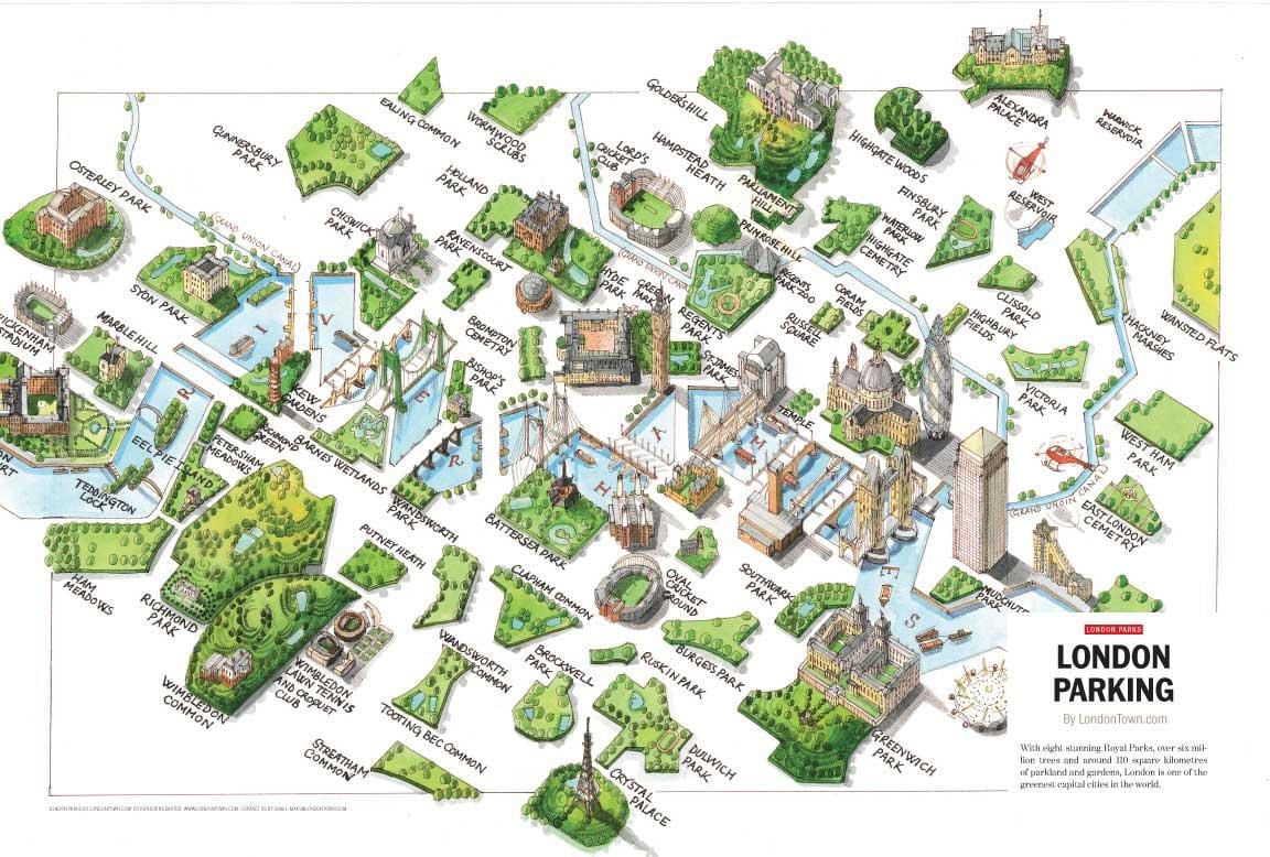 地図のロンドン公園