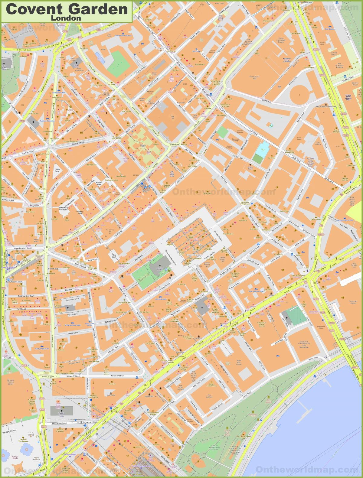 コヴェントガーデンロンドンの地図