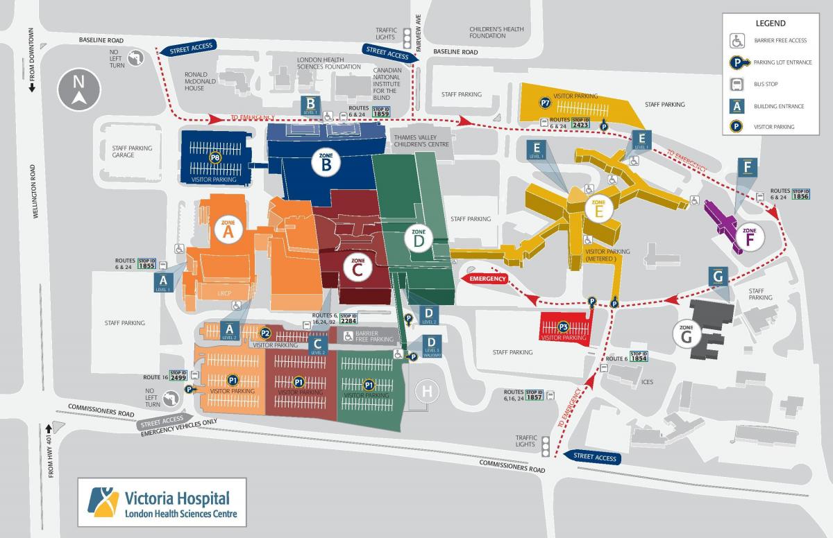 地図オーストラリア-ヴィクトリア州病院ロンドン