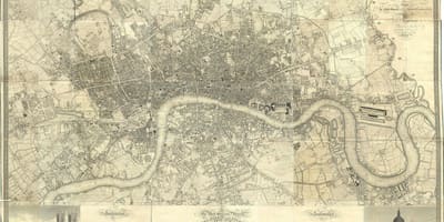 地図のロンドンのビクトリア様式