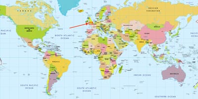 ロンドンの世界地図