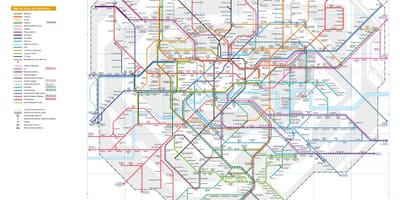 電車はロンドンの地図