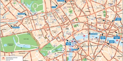 ロンドンの英国地図