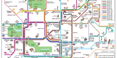 バスロンドンの地図