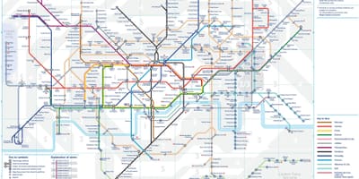 ロンドン地下鉄管の地図