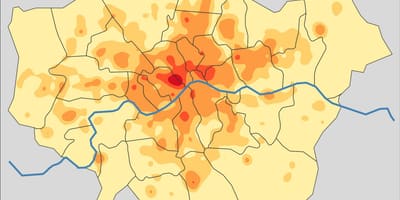 地図のロンドンの犯罪