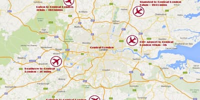 ロンドン空港地図