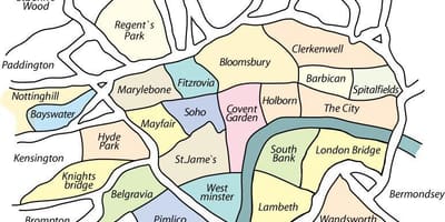 近隣にはロンドンの地図