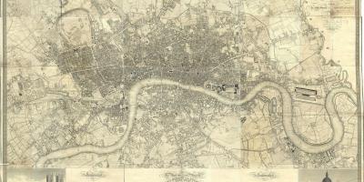 地図のロンドンのビクトリア様式