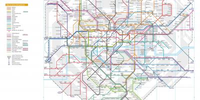 電車はロンドンの地図